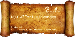 Nyulászi Alexandra névjegykártya