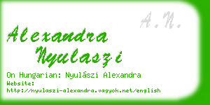 alexandra nyulaszi business card